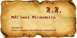 Ménesi Mirandella névjegykártya